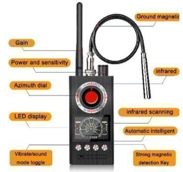 Tipo magnetico GPS Hunter Multifunzione Spy Camera Detector, GPS Finder RF Scanner Infrarosso 0