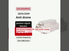 Modulo anti-drone con alimentazione da 50W, supportando frequenze 433M/800M/900M/1.2G/1.4G/1.5G/2.4G/5.2G/5.8G, modulo GaN personalizzabile.